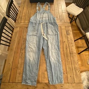 Loft light wash jean romper